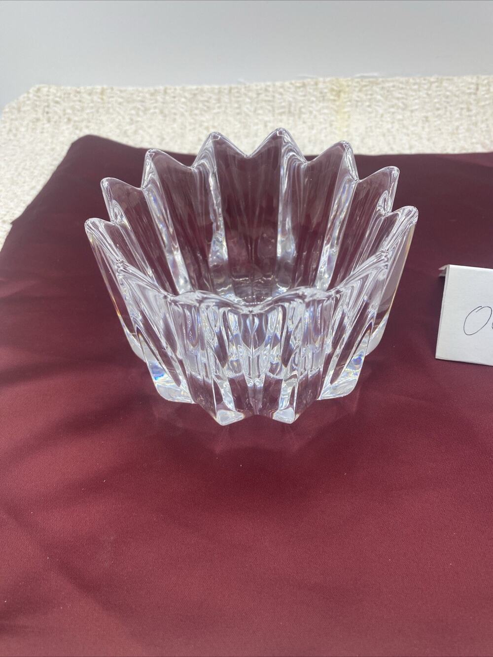 Orrefors Crystal Bowl 'Fleur' 1980s Made in Sweden